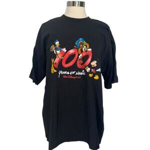 WALT DISNEY WORLD 100 Years Of Magic Graphic Logo Tee SZ LG
